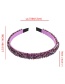 Fashion Purple Necklace With Crystal Beads And Geometric Beads