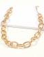 Fashion Golden Oval Chain Necklace