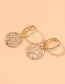 Fashion Round Eyes Embossed Round Earrings With Diamonds