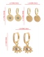 Fashion Round Eyes Embossed Round Earrings With Diamonds