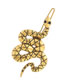 Fashion Pale Silver Alloy Embossed Snake Hollow Hair Clip