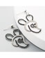 Fashion Golden Mouse Black And White Rhinestone Alloy Earrings