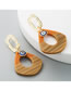 Fashion Brown Dripping Eye Geometric Acrylic Earrings