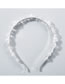Fashion White Fine-edged Pearl Crystal Hair Band