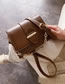 Fashion Coffee Color Chain Belt Buckle Crossbody Bag