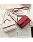 Fashion Red Chain Rhombus Stitch Shoulder Bag