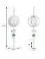 Fashion Silver Round Hollow Tree Crystal Ball Wind Chimes