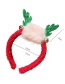Fashion Armygreen Elk Horn Plush Bell Headband