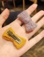 Fashion Chocolate Color Wool Knitted Bow Hair Clip