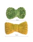 Fashion Light Green Wool Knitted Bow Hair Clip