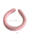 Fashion Pink Fluffy Solid Color Hair Hoop
