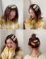 Fashion Yellow 3 Piece Set Plush Flower Geometric Cutout Hair Clip Set