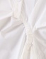 Fashion White Shirt Pleated Dress