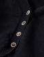 Fashion White Button-neck Open-neck Cropped Sweater