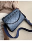 Fashion Blue Diamond Chain Letter Shoulder Bag