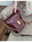 Fashion Red Wine Chain Embroidered Diamond Shoulder Bag