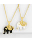 Fashion White Elephant Dripping Diamond Necklace
