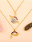 Fashion Eye Diamond Eyelashes Necklace