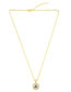 Fashion Golden L Alphabet Round Shell Diamond Necklace