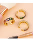 Fashion Golden Geometric Openwork Ring With Diamonds