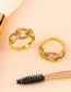 Fashion Golden Diamond Cutout Geometric Ring