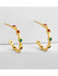 Fashion Golden C-shaped Stud Earrings