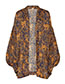Fashion Orange Leopard Chiffon Leopard Print Shawl