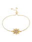 Fashion Color Sun Flower Diamond Pull Geometric Bracelet
