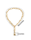 Fashion Golden Geometric Tassel Lock Adjustable Necklace
