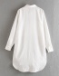 Fashion White Large Pocket Asymmetric Shirt