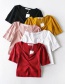 Fashion Pink Ruched Short-sleeved T-shirt