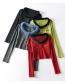 Fashion Black Fur Collar Knit Sweater