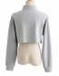 Fashion Black Polo Collar Breasted Sweater