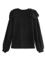 Fashion Black Bow Stitch Sweater