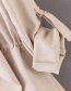 Fashion Khaki Lace-up Sleeved Coat