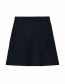 Fashion Black Textured Solid Skirt