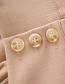 Fashion Khaki High-rise Elasticated Button-straight Pants