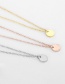 Fashion Steel Color Disc Double Layer Stainless Steel Necklace