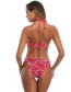 Fashion Red Printed Cutout Split Swimsuit