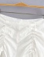 Fashion White Openwork Embroidered Drawstring Ruffled Shorts