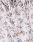 Fashion White Tie Flower Print Dress