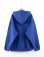 Fashion Blue Fleece Hooded Bandwidth Sweatshirt