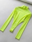 Fashion Fluorescent Green Raglan Finger Shorts