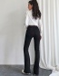 Fashion black Washed High-rise Stretch-flare Jeans