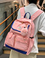 Fashion Pink Multi-pocket Peach Backpack