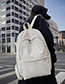 Fashion White Paneled Plain Backpack