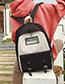 Fashion Yellow Large Contrast Stitching Belt Buckle Backpack
