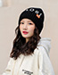 Fashion Khaki Knitted Hat With Printed Letters