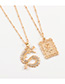 Fashion Golden Rose Diamond Totem Dragon Necklace Set