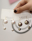 Fashion Champagne Pearl Geometric Earrings